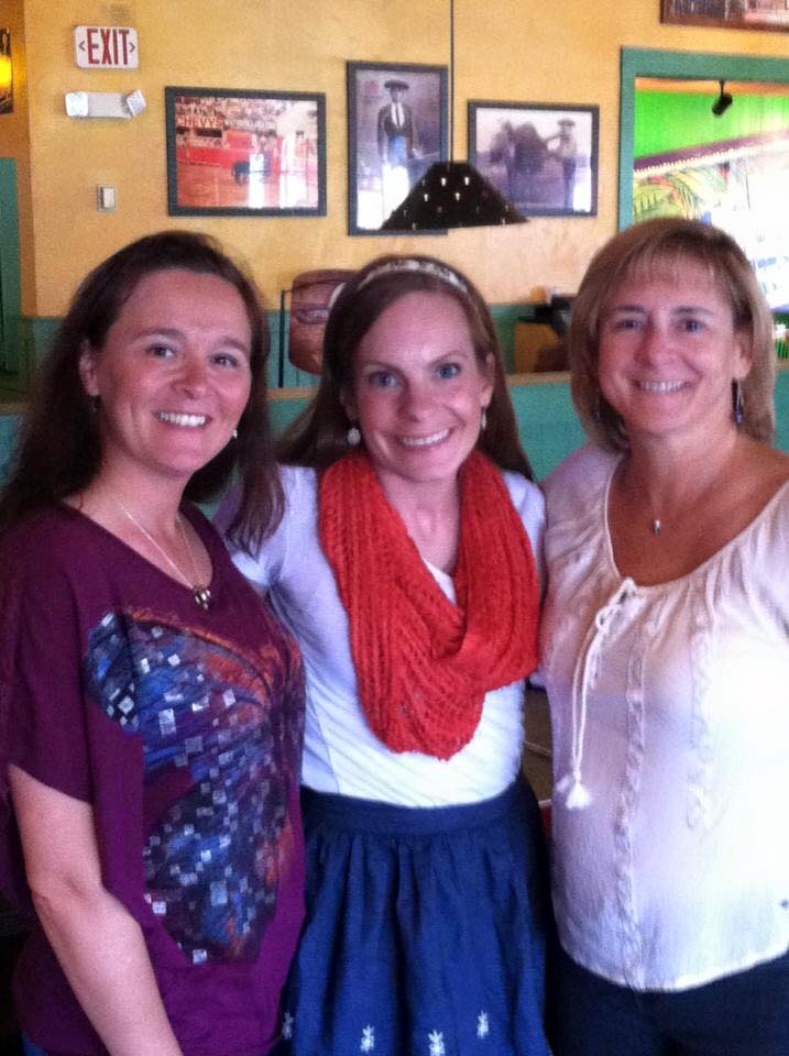 Picture of Laura meeting the two nurses